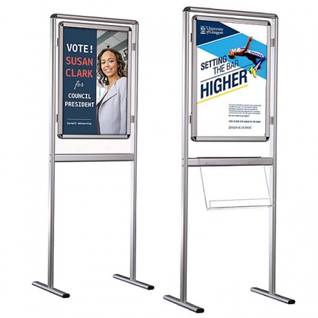 A1 Poster Display Stand - Single/Double Sided with Optional Brochure Shelf